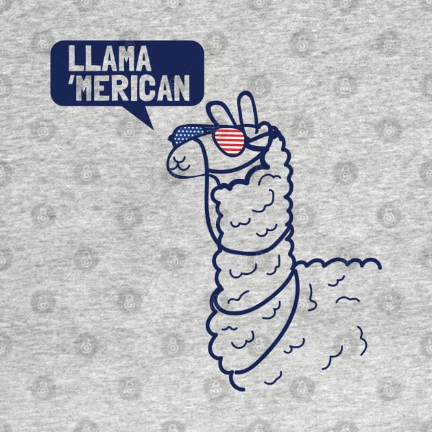 4th of July Patriotic Llama 'Merican by HungryDinoDesign